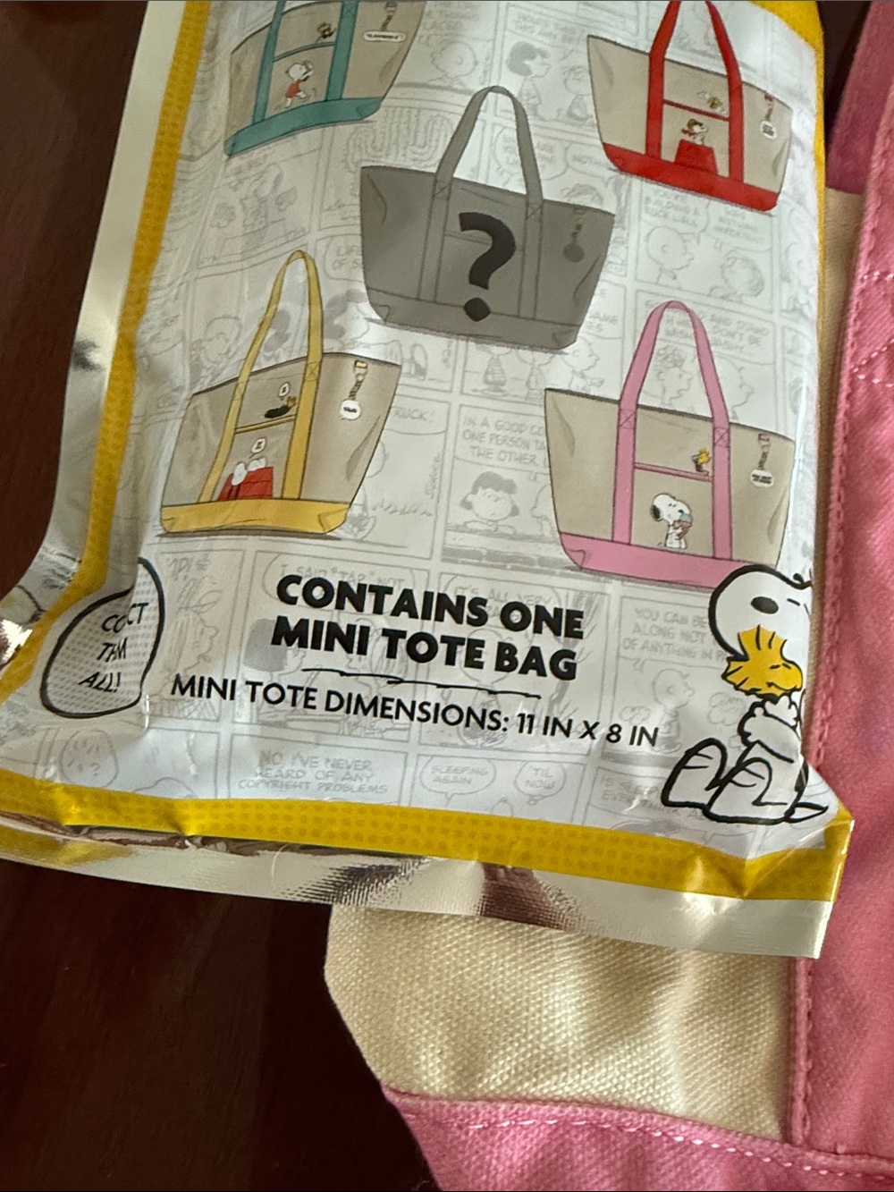 Peanuts Mini Tote with Snoopy and Woodstock - Picture 5 of 5